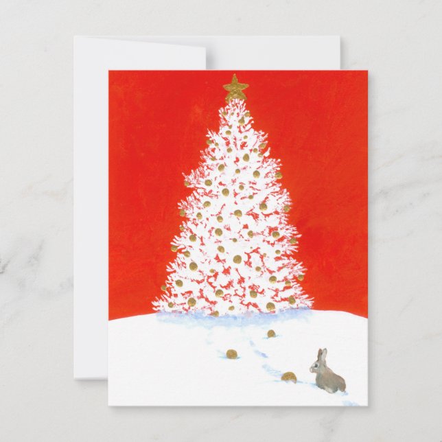 Tarjeta Festiva Invierno se maravilla de Navidades de vacaciones e (Anverso)