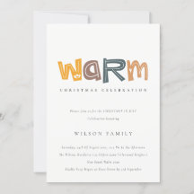 Invitan a Fiesta Naranja amarilla a cálidos Navida