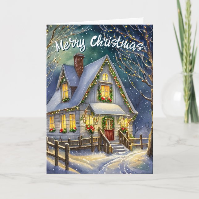 Tarjeta Festiva Ir a casa para Navidades (Anverso)