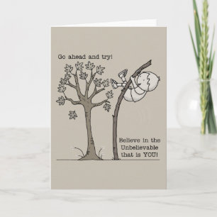 Tarjeta Festiva Ir adelante e intentar