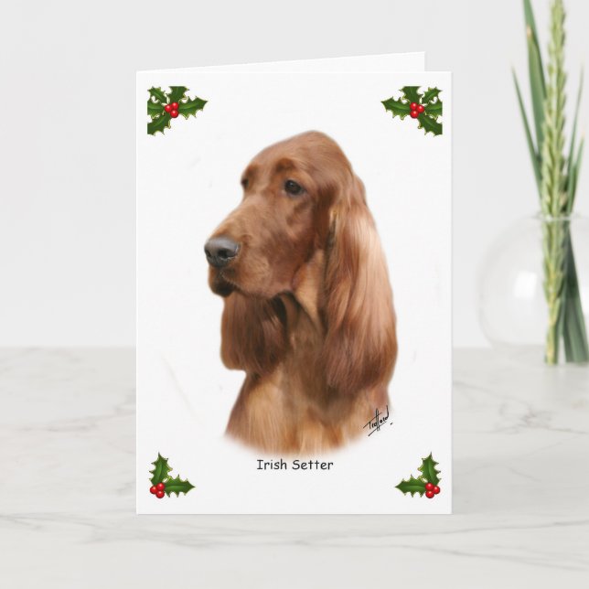 Tarjeta Festiva Irish Setter 9Y177D-97 (Anverso)
