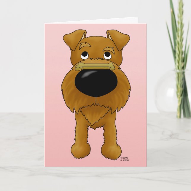 Tarjeta Festiva Irish Terrier Valentine (Anverso)