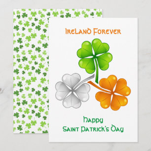 Tarjeta Festiva Irlanda Siempre Afortunado Trébol