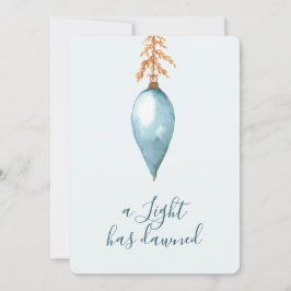 Tarjeta Festiva Isaiah 9:2 Elegantes Navidades de acuarela moderna