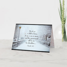 Tarjeta Festiva Isaías 9:6 Porque para nosotros un niño nace, Navi