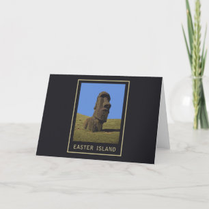 Tarjeta Festiva Isla de pascua Moai