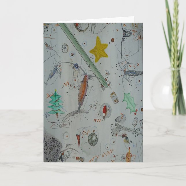 Tarjeta Festiva Isla Plankton de Navidades (Anverso)