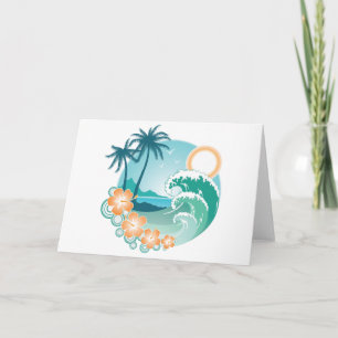 Tarjeta Festiva Isla Tropical