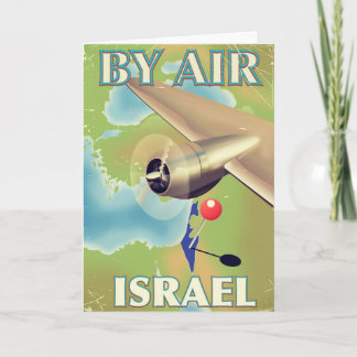 Tarjeta Festiva Israel por poster de viajes de vintage aéreo