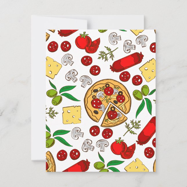 Tarjeta Festiva Italia es famosa por su cocina increíble (Anverso)