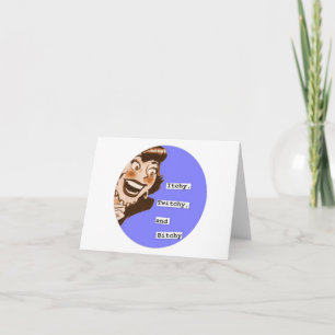 Tarjeta Festiva ITCHY, TWITCHY Y BITCHY Anti-Valentine