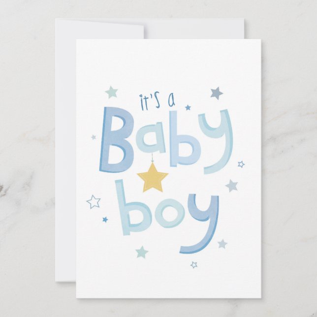 Tarjeta Festiva It's a boy, geboortekaart (Anverso)