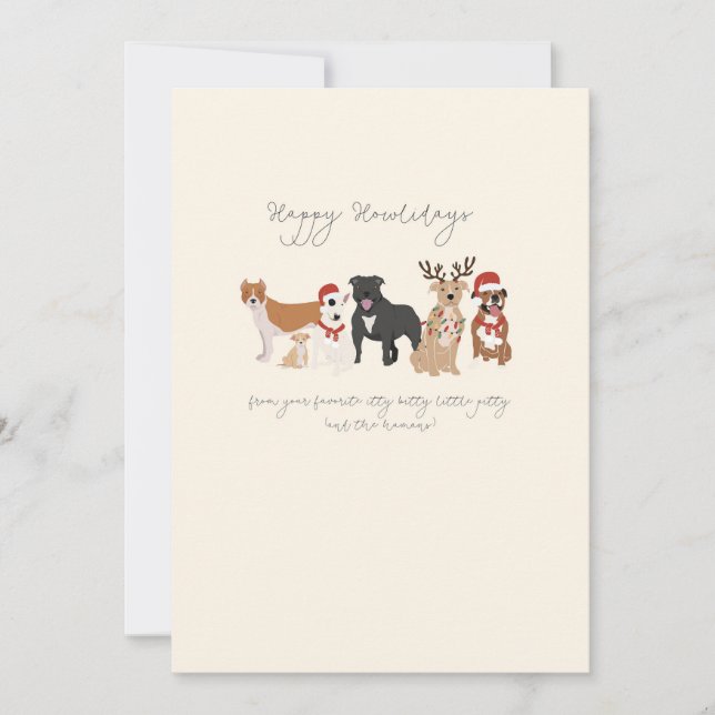 Tarjeta Festiva Itty Bitty Pitty card (Anverso)