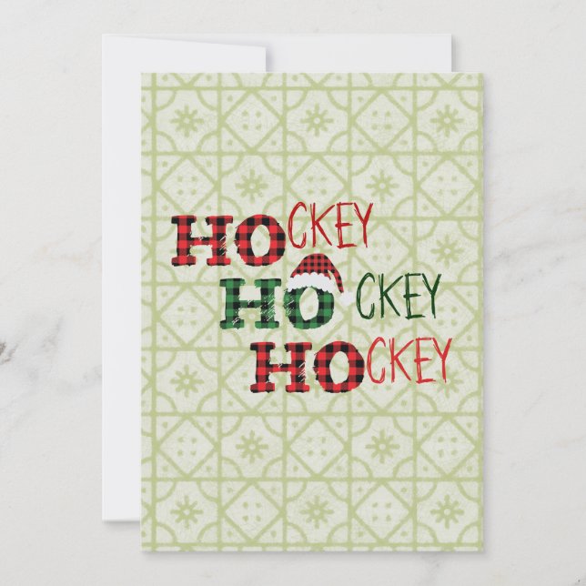 Tarjeta Festiva ¡Ja Ja Ja - Hockey Hockey Hockey (Anverso)