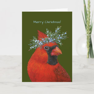 Tarjeta Festiva Jack la carta de los Navidades cardinales
