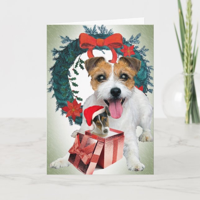 Tarjeta Festiva Jack Russell Navidades Times (Anverso)