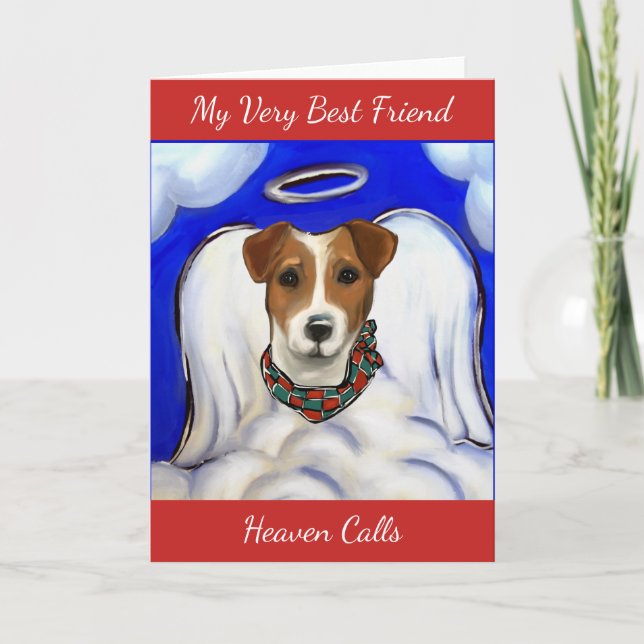 Tarjeta Festiva Jack Russell Terrier (Anverso)