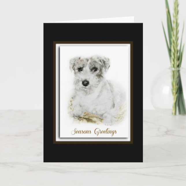 Tarjeta Festiva Jack Russell Terrier (Anverso)
