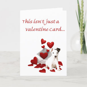Tarjeta Festiva Jack Russell Terrier Be My Valentine