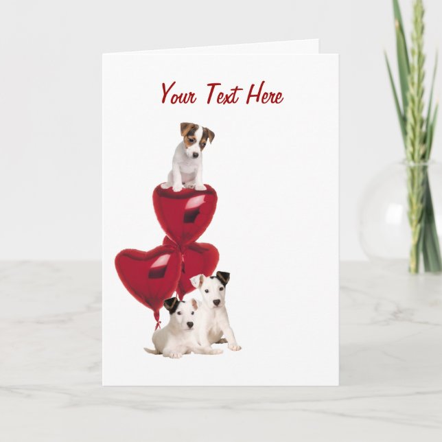 Tarjeta Festiva Jack Russell Terrier Muy Bien Diseñado (Anverso)