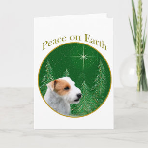 Tarjeta Festiva Jack Russell Terrier (roto) Paz