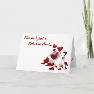 Tarjeta Festiva Jack Russell Terrier Te Quejo Valentine