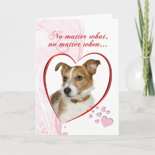 Tarjeta Festiva Jack Russell Terrier Valentine