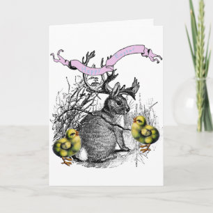 Tarjeta Festiva Jackalope de Pascua