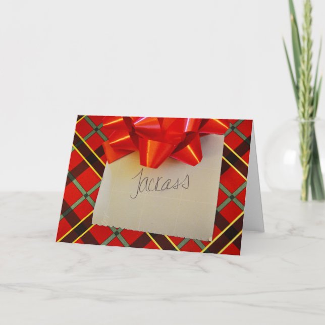 Tarjeta Festiva Jackass (Anverso)