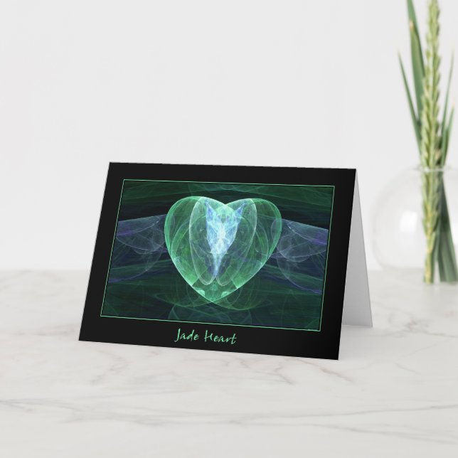 Tarjeta Festiva Jade Heart (Anverso)