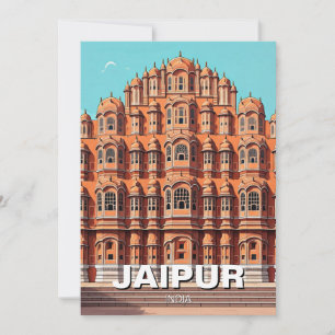 Tarjeta Festiva Jaipur Hawa Mahal Souvenir
