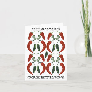 Tarjeta Festiva Jalapeño Chile Peppers Pattern Art Pos