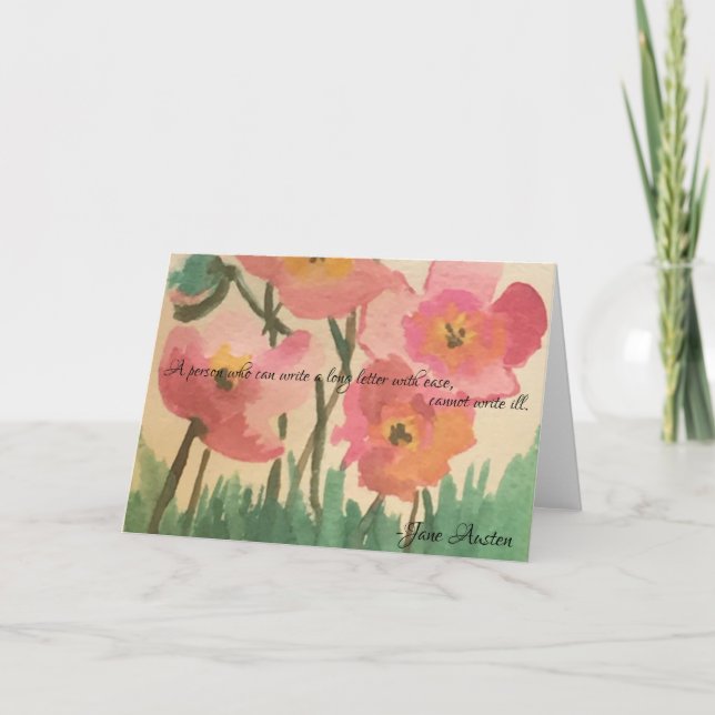 Tarjeta Festiva Jane Austen Stationary (Anverso)
