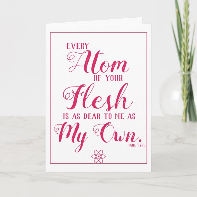 Tarjeta Festiva Jane Eyre Todo Átomo de tu carne es tan querido (Anverso)