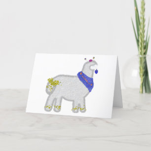 Tarjeta Festiva Janucá Alpaca Lindo Feliz Janucá