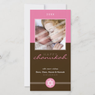 Tarjeta Festiva JÁNUCA BONITO PHOTOCARD:: stripedstitch 3P