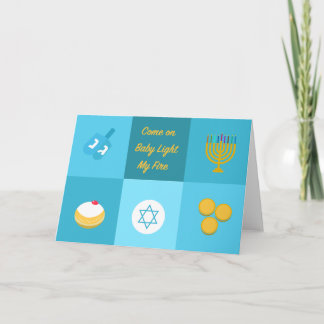 Tarjeta Festiva Jánuca divertido