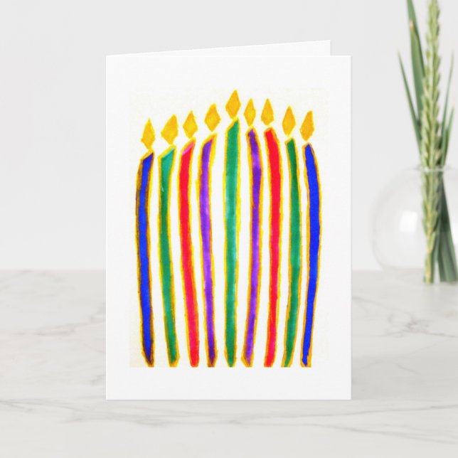 Tarjeta Festiva Jánuca feliz (Anverso)