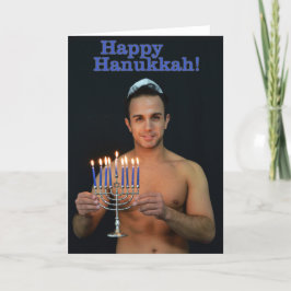 Tarjeta Festiva Jánuca feliz - en descamisado