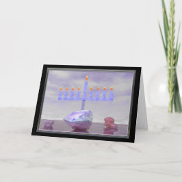 Tarjeta Festiva Jánuca Menorah