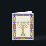 Tarjeta Festiva Jánuca Menorah Notecard<br><div class="desc">Jánuca Menorah Notecard</div>