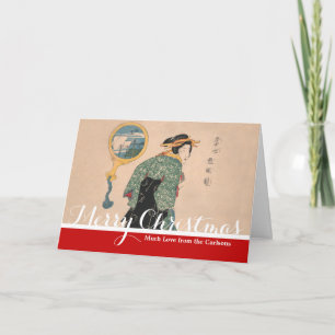 Tarjeta Festiva Japanese Kimono Woman Courtesan Artwork