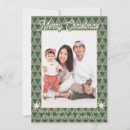 Tarjeta Festiva Japanese Uroko Pattern Christmas Photo 