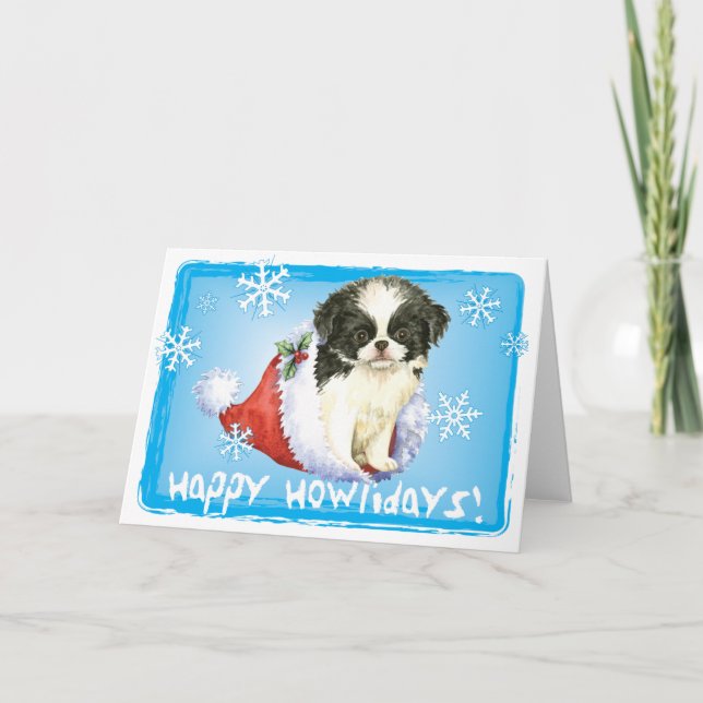 Tarjeta Festiva Japonés feliz Chin de Howlidays (Anverso)