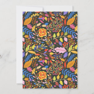 Tarjeta Festiva Jardín botánico de otoño rústico vintage