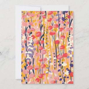 Tarjeta Festiva Jardín Botánico Floral de Flores Silvestres Modern