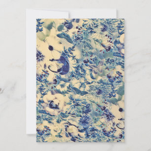 Tarjeta Festiva Jardín de arte de mariposa de flores abstractas re