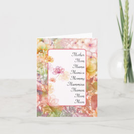 Tarjeta Festiva Jardín de flores de la madre