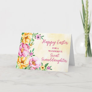 Tarjeta Festiva Jardín de primavera Gran Abuela Feliz Pascua
