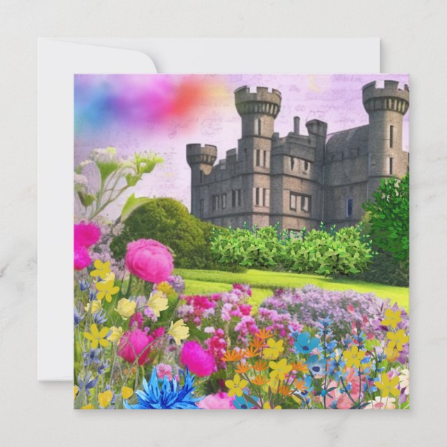 Tarjeta Festiva Jardín del castillo (Anverso)